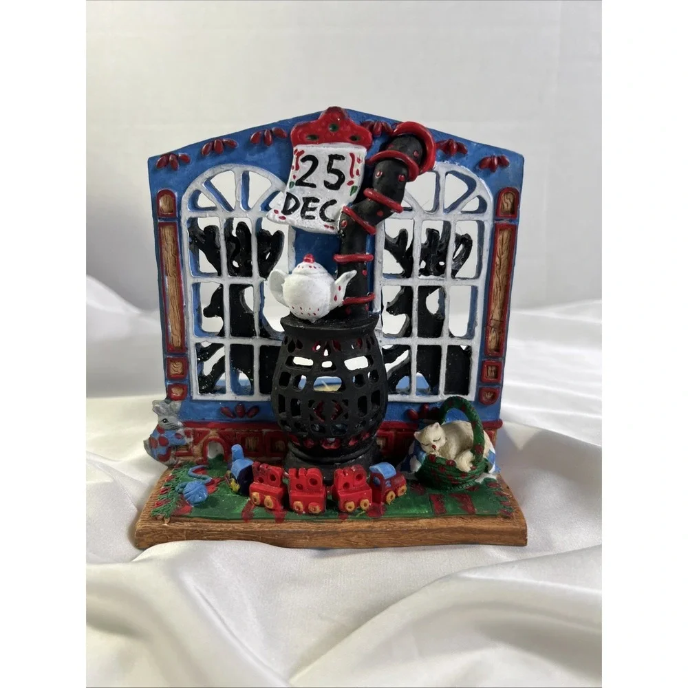 Vintage Christmas Stove‎ Tea Light Candle Holder Holiday Workshop 1995 Nostalgic